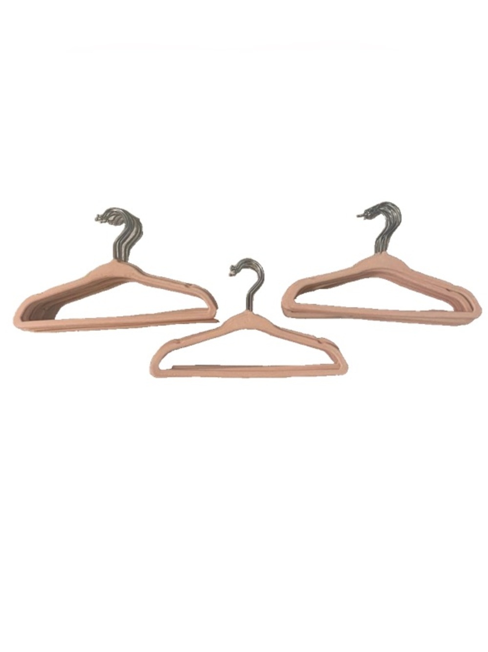 Infant/Toddler Girls' Light Pink Velvet Slim Space Saving Hanger Bundle